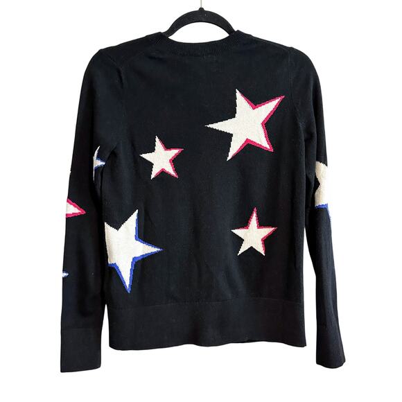 Banana Republic Italian Merino Blend Novelty Star Print Sweater Size XS - Picture 2 of 11